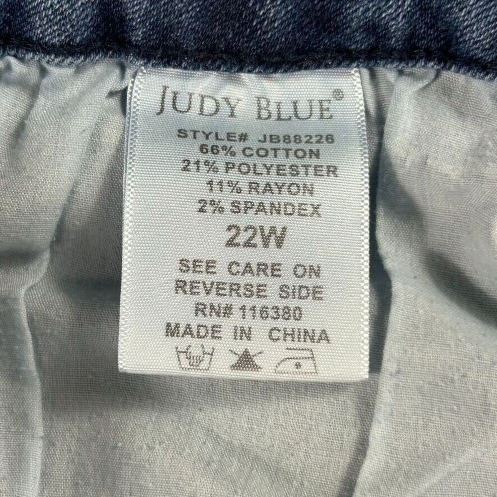 Judy‎ Blue Womens 22W Relaxed Fit Jeans Bleach Splattered Speckled Stretch Denim - Picture 7 of 9
